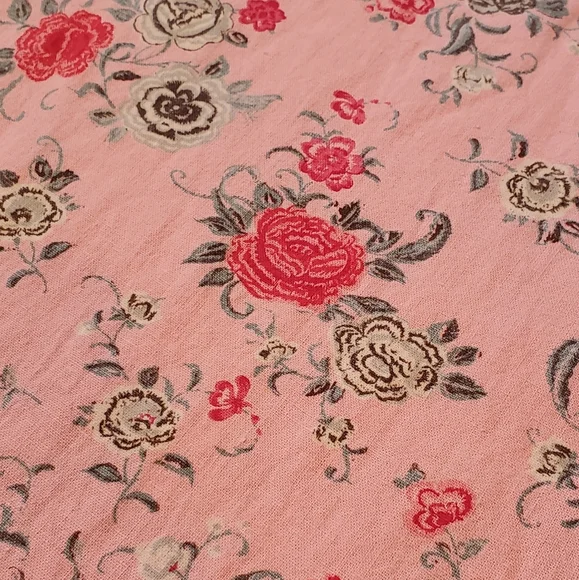 Mountain Lake Casuals Cottagecore Linen Blend Floral Dress Kawaii Friends Garden - Picture 12 of 12